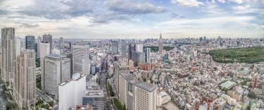 Panoramic view of Tokyo seen from Park Hyatt hotel 