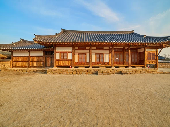 Traditional wooden Hanok house 