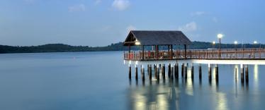 Jetty over lake at Changi 