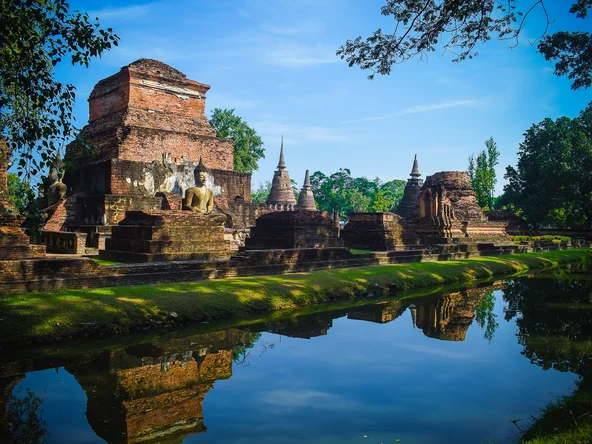 Ruins of Sukhothai historical park 