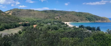 View from villa overlooking beach at Quy Nhon, Vietnam 