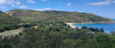 View from villa overlooking beach at Quy Nhon, Vietnam 