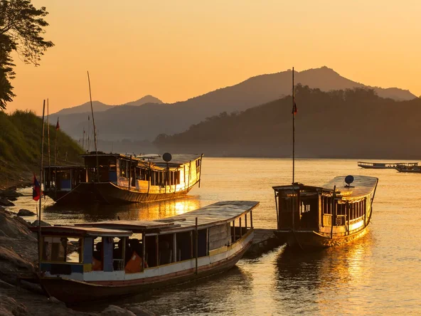 Sunset on the Mekong