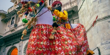 Man on horse in India