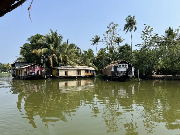 Kerala Backwaters with floating houses