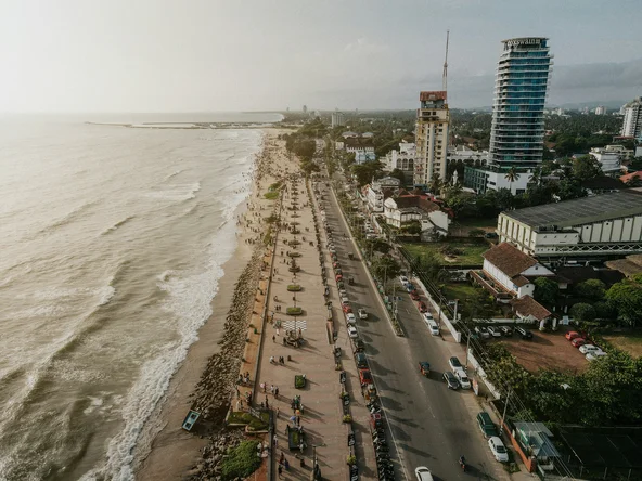 Calicut city and beach