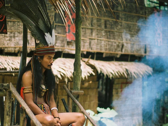 Mari Mari cultural village tribe member in Borneo