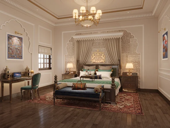 Taj Usha Kiran Palace Bedroom