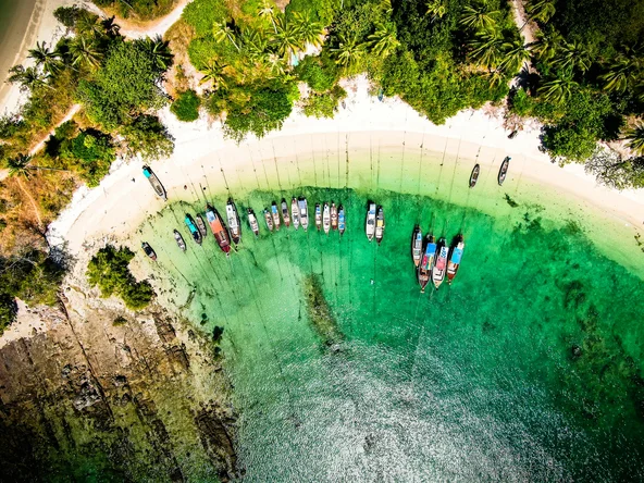 Boats on Ko Yao Yai island