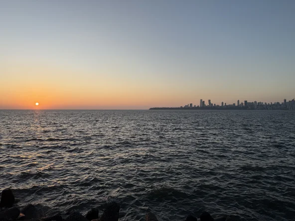 Marine Drive sunset Mumbai