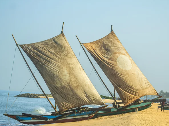 Beach fishing boats, Negombo, Sri Lanka