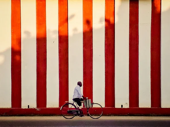 Cyclist , Jaffna, Sri Lanka