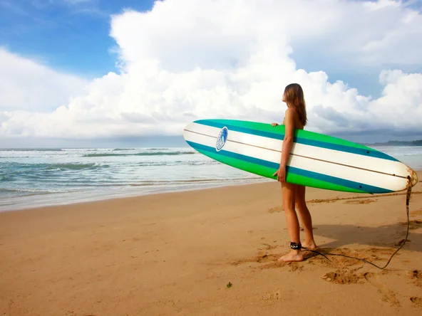 Surfing Girl, Weligama, Sri Lanka