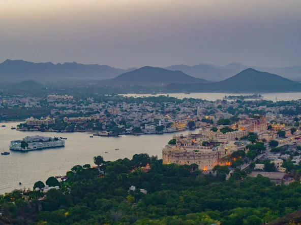 Ariel View Lake Pichola, Udaipur, India