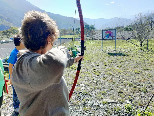 Woman with a bow and arrow in Yilan, Taipei