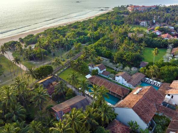 Taru Villas The Long House Aerial, Bentota, Sri Lanka