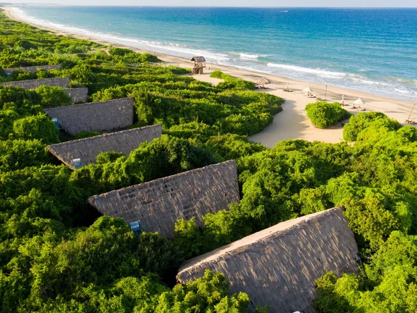Uga Jungle Beach Aerial, Trincomalee, Sri Lanka