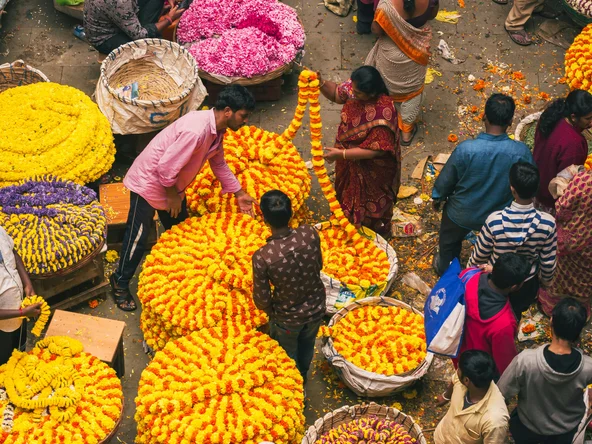 Bangalore Flower Market, Bangalore, India