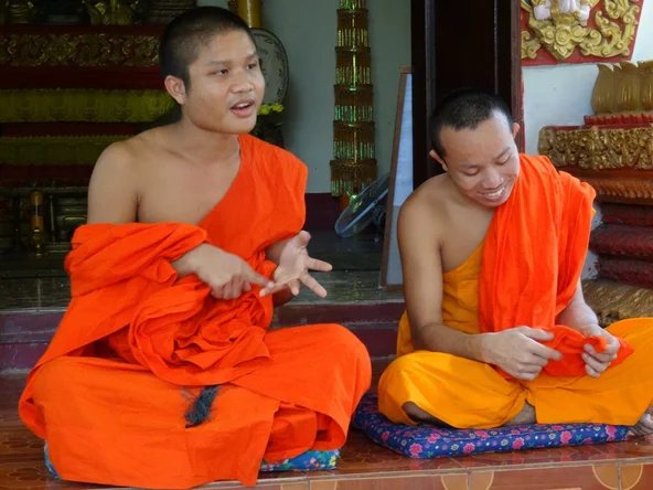 Laotian monks in Luang Prabang