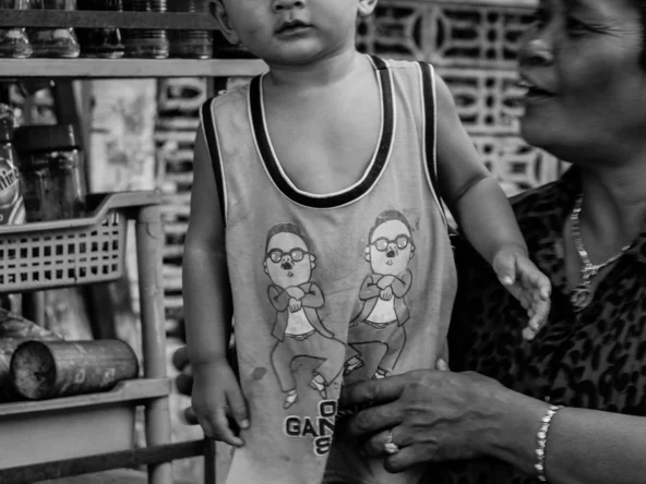 Baby rocking a Gangnam Style top in Cambodia