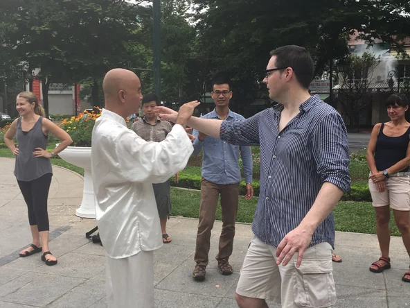 Tai Chi in Vietnam park