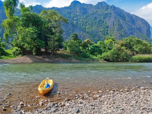 Nam Song River. Vang Vieng. Laos