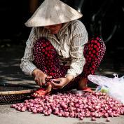 Hue lady preparing food