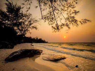 Sunset at Koh Rong beach