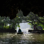 Exploring Ninh Binh on a Sampan boat 
