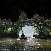 Exploring Ninh Binh on a Sampan boat 