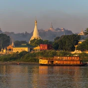 Cruise boat on Irrawaddy River