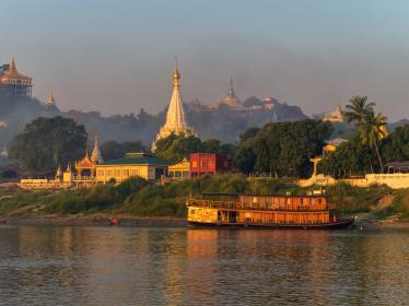 Cruise boat on Irrawaddy River