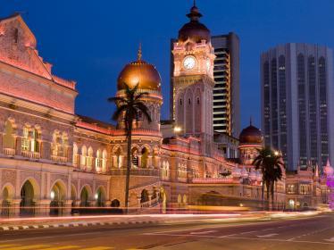 Kuala Lumpur streets by night