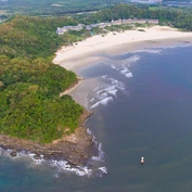 Aerial view of Rasa Ria resort 