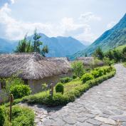 Bamboo huts in Sapa