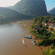 Aerial view of Nong Khiaw