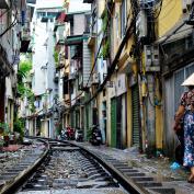 Railroad street in Hanoi