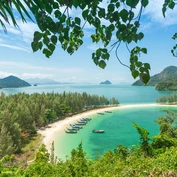 View over beach in Ranong 