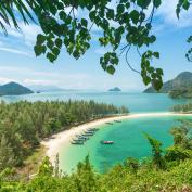 View over beach in Ranong