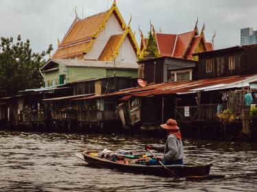 Boat on canals of Bangkok