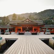 Front entrance of Itsukushima shrine in Miyajima