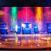 View of the stage during Nanta kitchen-based musical in South Korea 