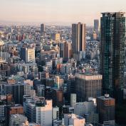 Panoramic view of Osaka skyline 