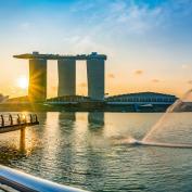 Sunrise over Marina Bay