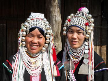 Ladies wearing traditional dress