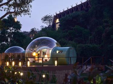 Jungle bubble pods at Anantara luxury resort