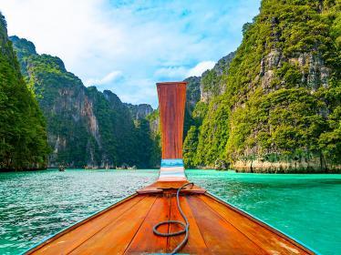 View from longtail boat in Thailand
