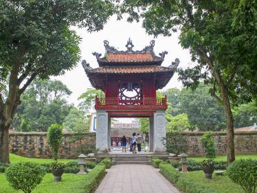Entrance gate to the Temple of Literature, Hanoi, Vietnam