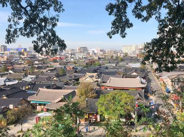 View over rooftops of Jeonju