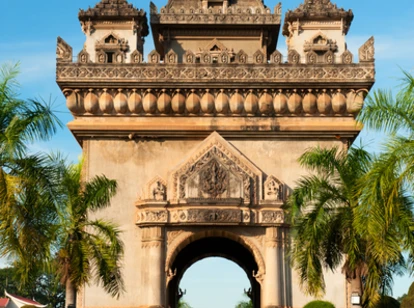 Patuxai arch monument, Vientiane, the Capital of Laos